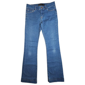 Zara Blue Jeans Vintage Signature Bootcut Distressed Flare Womens Size 6